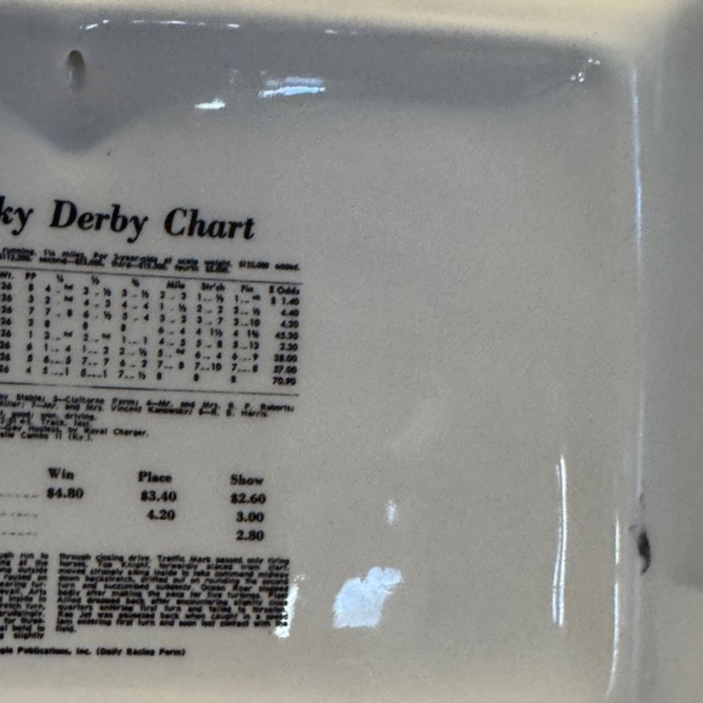 Hugh Haynie's Louisville Courier-Journal 1969 Kentucky Derby Trinket Tray - Picture 6 of 8